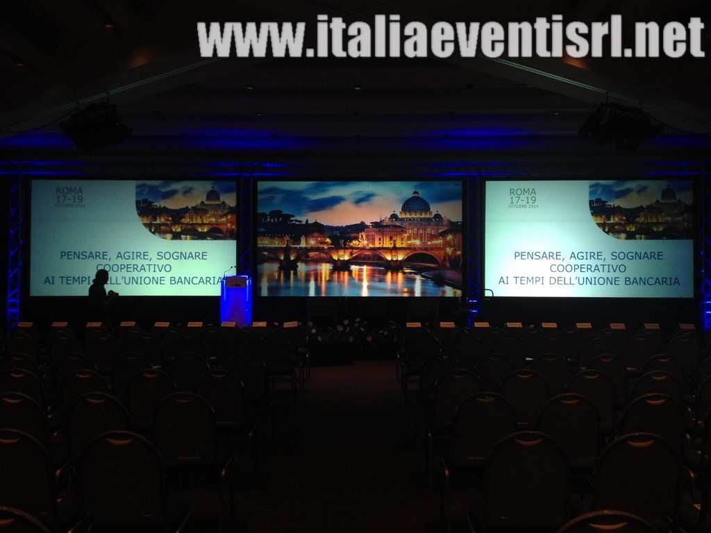 evento BCC Roma allestimento audio luci e video